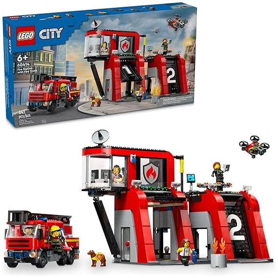 Gray Lego 60414 Fire Station With Fire Truck Toyzoona 810HZmtUISL._AC_SX569.jpg Building Sets and Construction Toys