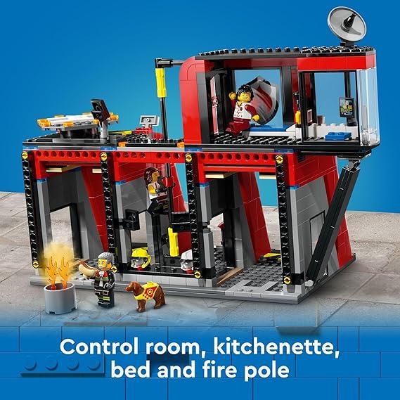 Steel Blue Lego 60414 Fire Station With Fire Truck Toyzoona 81CzaDLlxpL._AC_SX569.jpg Building Sets and Construction Toys