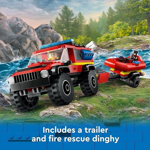 Dim Gray Lego 60412 4X4 Fire Truck Rescue Boat Toyzoona 81D61oyTE1L._AC_SX569.jpg Building Sets and Construction Toys