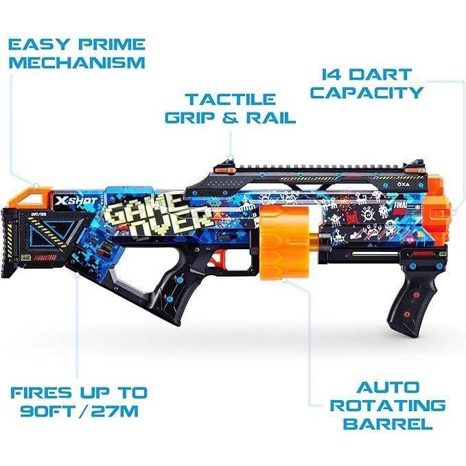 Lavender XSHOT Skins Last Stand Dart Blaster - Game Over Skin 36518A (16 Darts) by ZURU HALSON ENTERPRISE 81HB7hwPwLL._AC_SX679_88460336-252e-46f6-9ec4-ef572f0d9a2f.jpg Battling Toys