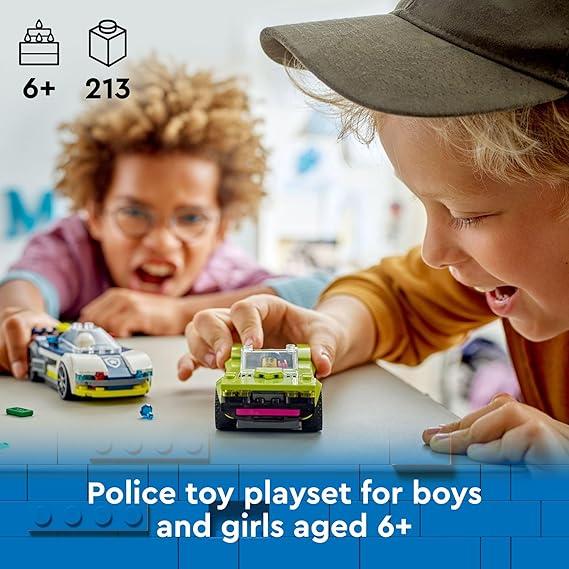 Gray Lego 60415 Police Car Muscle Car Chase Toyzoona 81JGcKX5XCL._AC_SX569.jpg Building Sets and Construction Toys