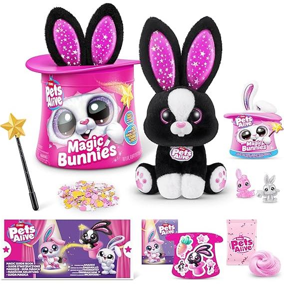 Dark Slate Gray Pets Alive Magic Bunnies 9549 by ZURU Toyzoona 81S-jNa5tVL._AC_SX569.jpg Dolls and Accessories