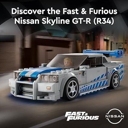 Dark Slate Gray LEGO 76917 Nissan Skyline GT-R R34 Model Toy for Kids THE DREAM FACTORY 81VYRtq2AyL._AC_SX425.jpg Building and Construction