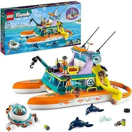 Dark Slate Gray LEGO Friends Sea Rescue Boat 41734 - Ocean Rescue Mission THE DREAM FACTORY 81ZH69P2_0L._AC_SX425.jpg Building and Construction