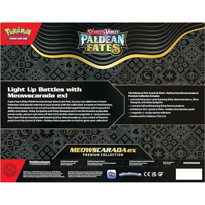 Black Pokemon Paldean Fate Meowscarada Premium Online Purchase 81cO51jekOL._AC_SX679.jpg Collectible Trading Cards