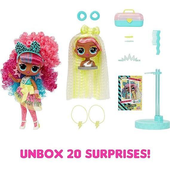 Light Gray LOL Surprise Curls 2 Crimps Cora for Swappable Hairstyles and Fun THE DREAM FACTORY 81lQd9YyfIL._AC_SX569.jpg Dolls and Playsets