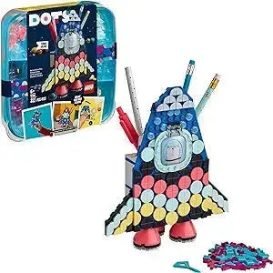 Light Gray LEGO DOTS Rocket Pencil Holder 41936 - Creative Desk Set THE DREAM FACTORY 81nv-Kcx-lL.__AC_SX300_SY300_QL70_FMwebp.webp Building and Construction