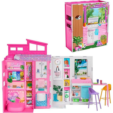 Dark Gray Barbie Getaway Doll House with Doll – Portable home set for creative adventures HALSON ENTERPRISE matlhrj77.jpg Dolls and Accessories