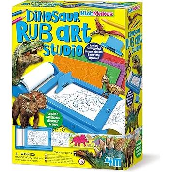 Dark Cyan 4M Dinosaur Rub Art Studio 04790 HALSON ENTERPRISE 911F0dSxApL._AC_SY355.jpg Educational Toys