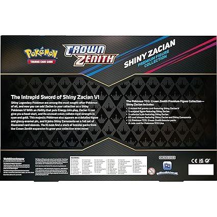 Black Pokemon Crown Zenith Zacian Toyzoona 91nyN18bTVL._AC_SX425.jpg Collectible Trading Cards