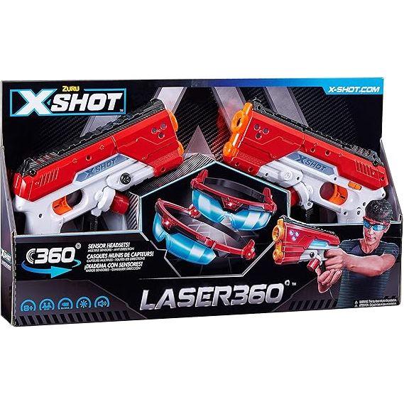 Black XSHOT Laser360° Double Laser Blaster Pack 36280 (2 Laser Blasters, 2 Goggles) by ZURU HALSON ENTERPRISE 91vdZfW3kpL._AC_SX569.jpg Battling Toys