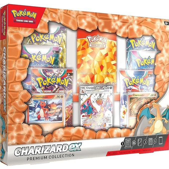 Tan Pokemon Charizard Ex Premium Collection Online Purchase 91zgP3yn-tL._AC_SX679.jpg Collectible Trading Cards