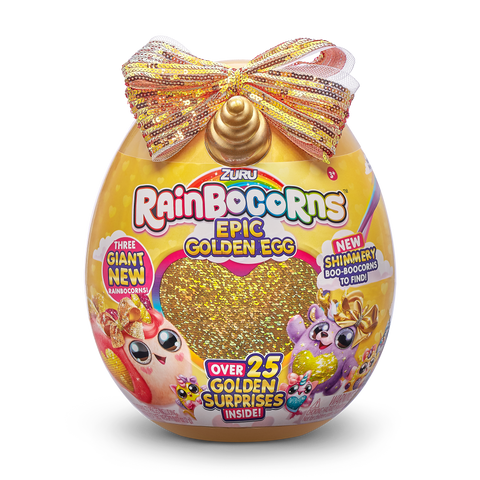 Dark Khaki Rainbocorns Epic Golden Egg – Giant Egg with over 25 Golden Surprises 9244 By ZURU HALSON ENTERPRISE 9244_ZURU_RAINBOCORNS-BIG_SURPRISE-SERIES_3_Epic_Golden_Egg_Reindeer_01.png Dolls and Playsets