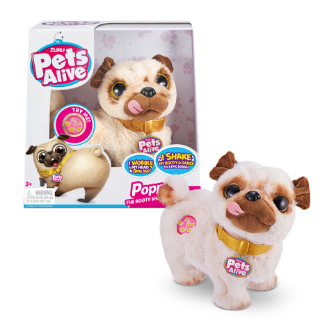 Light Gray Pets Alive Poppy The Booty Shakin’Pug – Interactive Dancing Plush Puppy 9521 by ZURU Toyzoona zuru-pets-alive-pug-shaking-pug-9521-toyzoona.jpg Action Toys