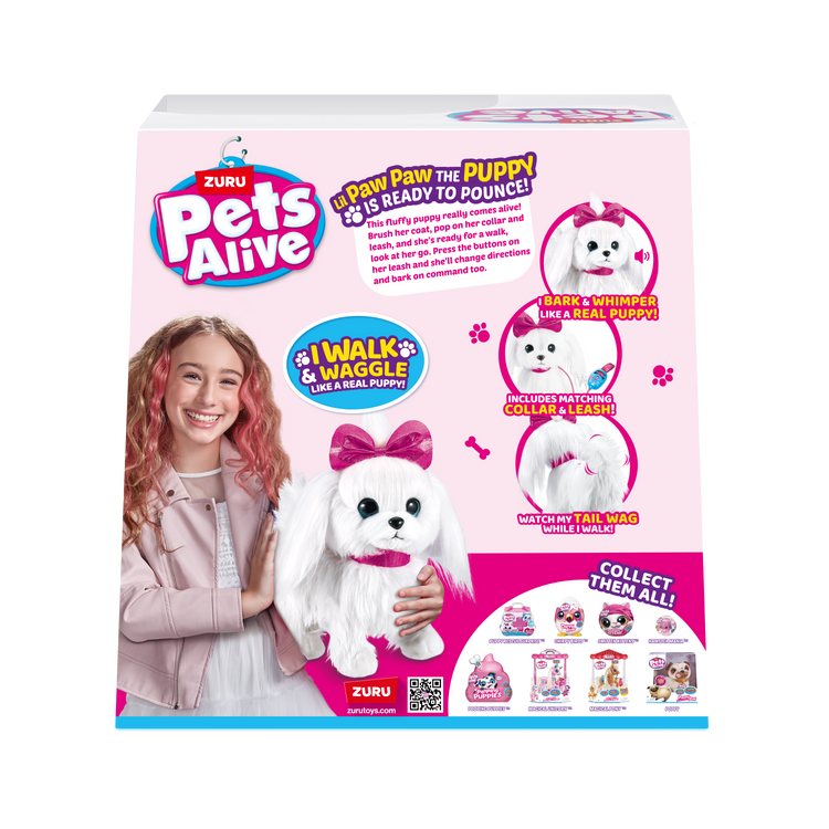 Misty Rose Pets Alive Lil' Paw Paw 9531 by ZURU Toyzoona 9531_PETS_ALIVE-WALKING_PUPPY_SERIES_1_IN_PACK_BACK.png Action Toys