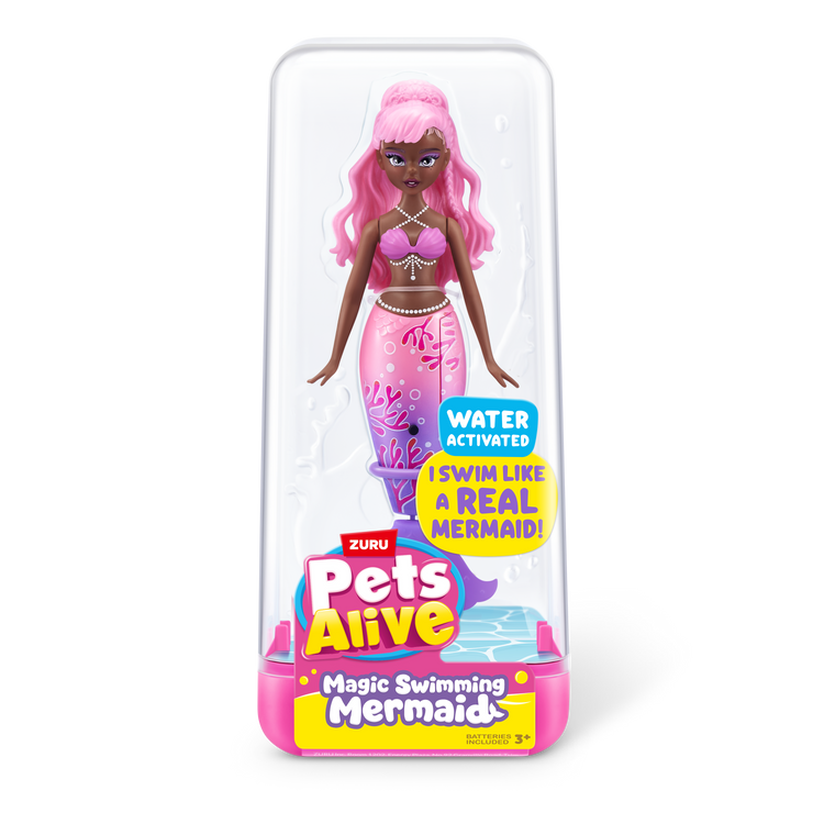 White Smoke Zuru Pets Alive Mermaid 9567UQ1 Toyzoona 9567B_PETSALIVE_WATERACTIVATED_MERMAIDS_FRONTOFPACK.png Dolls and Accessories