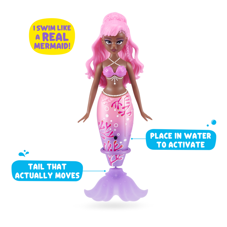 Black Zuru Pets Alive Mermaid 9567UQ1 Toyzoona 9567B_PETSALIVE_WATERACTIVATED_MERMAIDS_OOP02A.png Dolls and Accessories