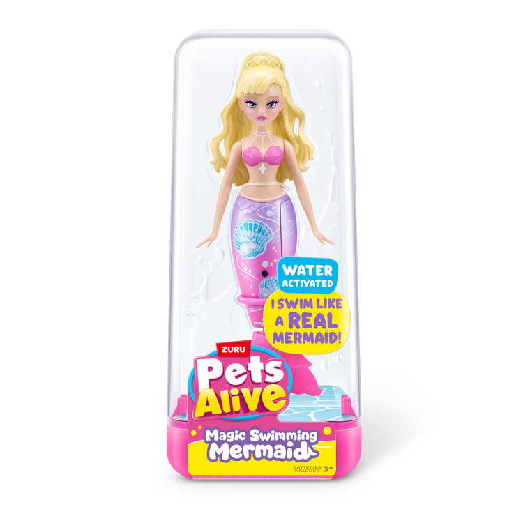 White Smoke Zuru Pets Alive Mermaid 9567UQ1 Toyzoona 9567D_PETSALIVE_WATERACTIVATED_MERMAIDS_FRONTOFPACK.png Dolls and Accessories