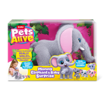 Dark Gray Zuru Pets Alive Mommy Elephant and Baby 9570 Toyzoona 9570_PETSALIVE_MAMA_BABYSURPRISE-SERIES1-MAMAELEPHANT_BABYSURPRISE_FRONTOFPACK.png Plush Toys