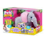 Black Zuru Pets Alive Mommy Elephant and Baby 9570 Toyzoona 9570_PETSALIVE_MAMA_BABYSURPRISE-SERIES1-MAMAELEPHANT_BABYSURPRISE_SIDEOFPACK.png Plush Toys