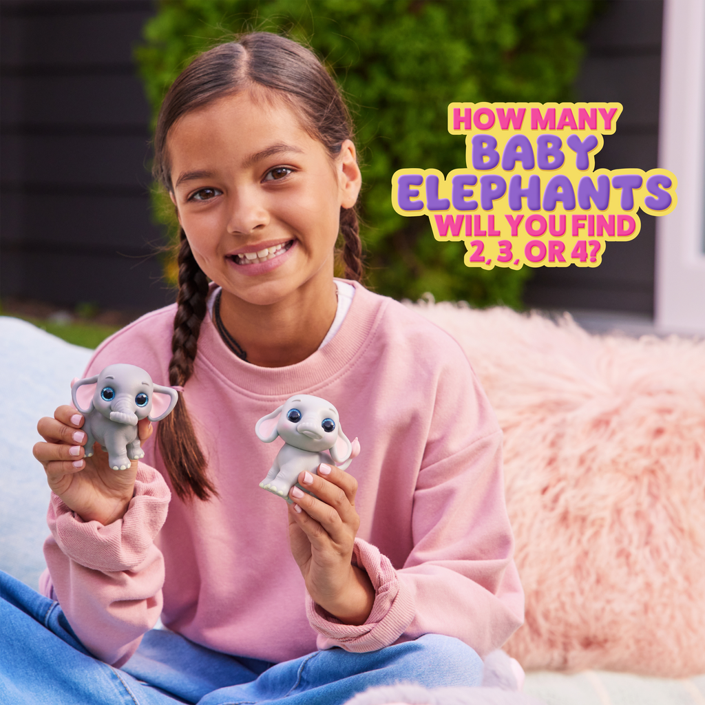 Black Zuru Pets Alive Mommy Elephant and Baby 9570 Toyzoona 9570_PETSALIVE_MOMMYELEPHANT_BABYSURPRISE_ECOMIMAGE3.png Plush Toys