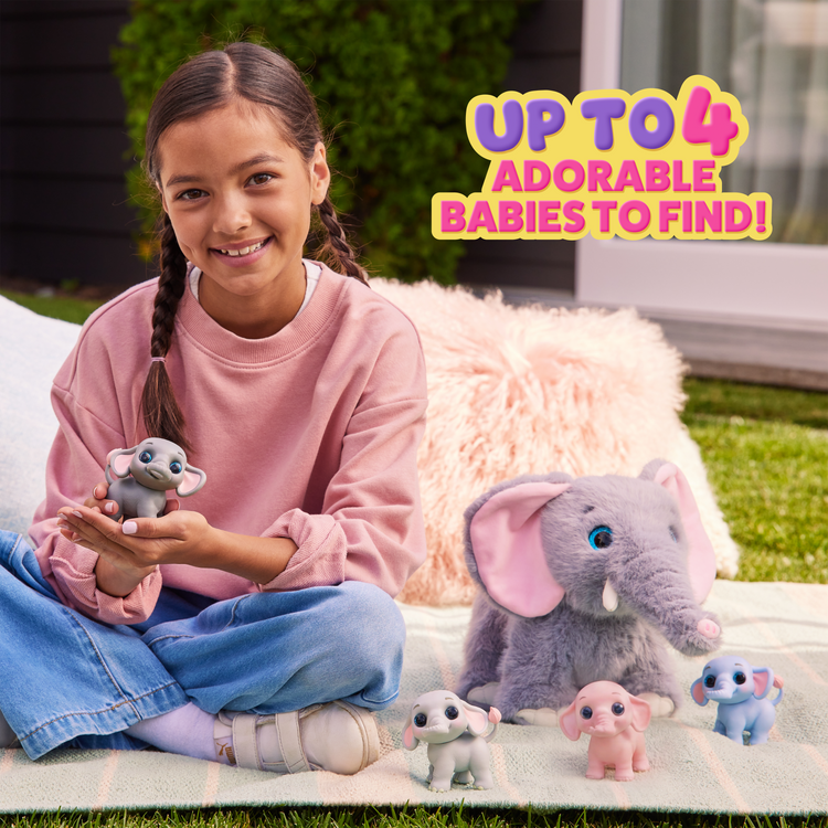 Antique White Zuru Pets Alive Mommy Elephant and Baby 9570 Toyzoona 9570_PETSALIVE_MOMMYELEPHANT_BABYSURPRISE_ECOMIMAGE4.png Plush Toys
