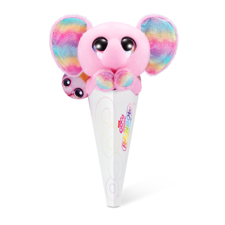 Light Gray Coco Cones Rainbow Plush Cone 9631SQ1 Soft Toy for Kids Toyzoona 9631J_COCO_SURPRISE-CONES-RAINBOW_Nellie_Front_of_pack_06.png Dolls and Accessories