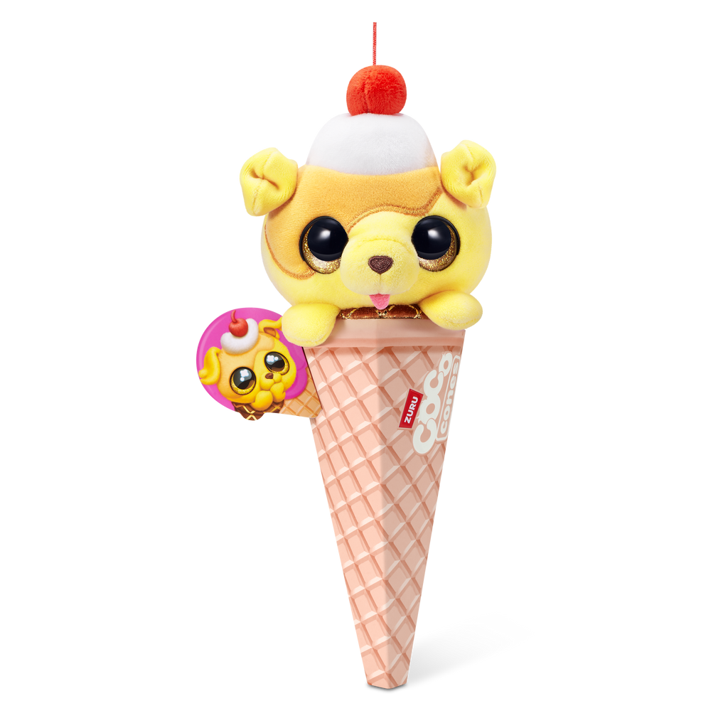 Black Zuru Coco Sweet Cone Plush 9638SQ1 Toyzoona 9638E_CocoCones-SWEET-SERIES1-CONEPLUSH-CONE_FrontofPack_01.png Plush Toys