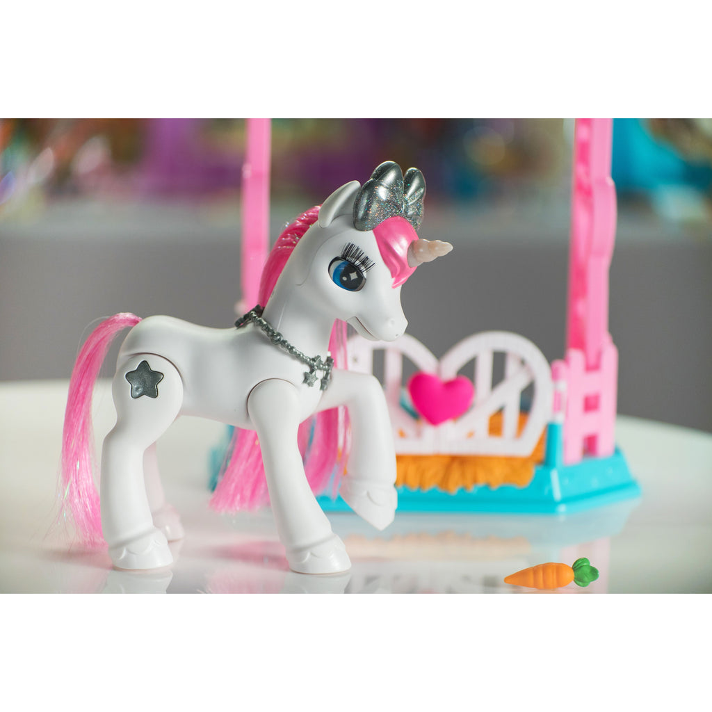 Rosy Brown Pets Alive My Magical Unicorn in Stable Battery-Powered Interactive Robotic Toy Playset 9502 by ZURU HALSON ENTERPRISE Alex_Lake_-_JPG-08149.jpg Action Toys
