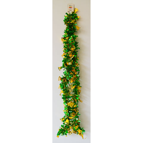 Light Gray Green Gold Bell Garland Christmas Decor Toyzoona CR101.jpg Seasonal