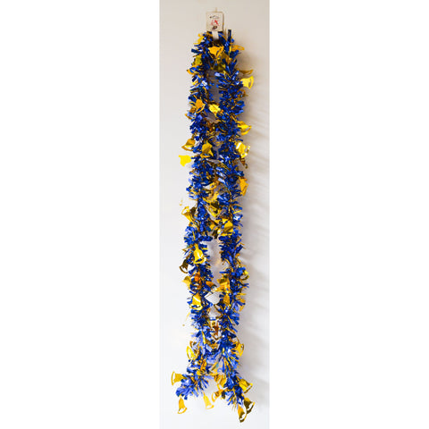 Midnight Blue Blue Gold Bell Garland Christmas Decor Festive Shine Toyzoona CR108.jpg Seasonal