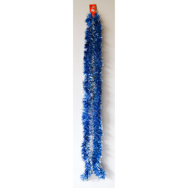 Midnight Blue Silver Blue Star Garland Christmas Decor Sparkling Accent Toyzoona CR110.jpg Seasonal