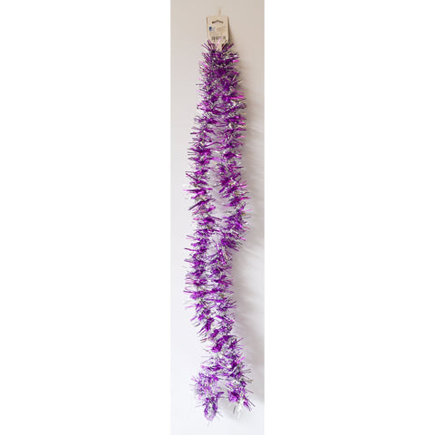 Light Gray Silver Purple Garland Christmas Decor Sparkling Holiday Touch Toyzoona CR116.jpg Seasonal