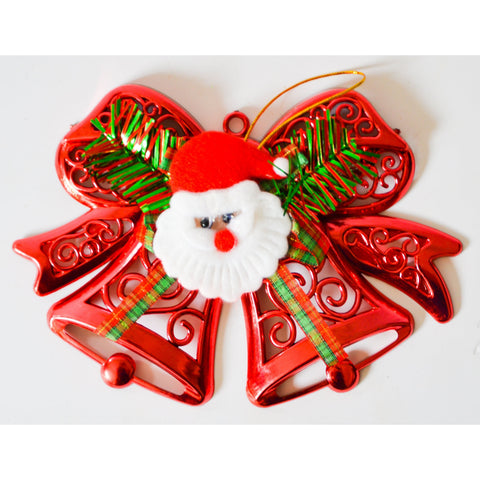 Firebrick Christmas Bell Santa Red Christmas Decor Festive Accent Toyzoona CR128.jpg Seasonal
