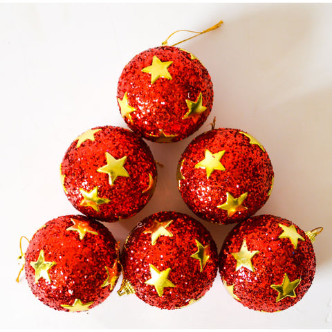 Antique White Red Balls Stars Christmas Decor 19AW27 Toyzoona CR135.jpg Seasonal