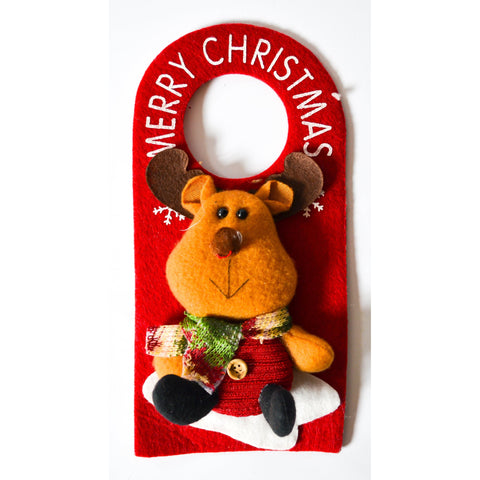 Black Bear Door Hanger Christmas Decor Cute Festive Accent Toyzoona CR149.jpg Seasonal
