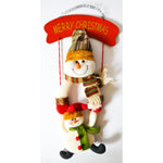 Brown Two Snow Men Door Hanger Christmas Decor for Homes Toyzoona CR151.jpg Seasonal