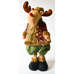 Antique White Moose Large With Coat Christmas Decor Cute Holiday Display Toyzoona CR170.jpg Seasonal