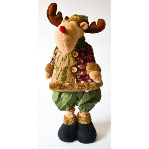 Antique White Moose Large With Coat Christmas Decor Cute Holiday Display Toyzoona CR170.jpg Seasonal