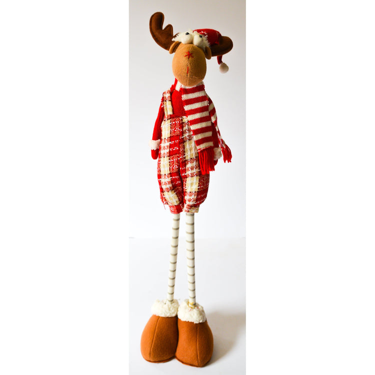 Antique White Moose Long Legs Christmas Decor Winter Display Accent Toyzoona CR171.jpg Seasonal