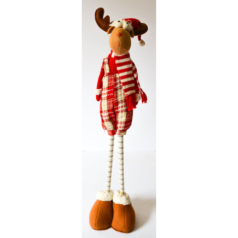 Antique White Moose Long Legs Christmas Decor Winter Display Accent Toyzoona CR171.jpg Seasonal