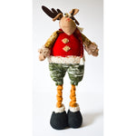 Dark Slate Gray Large Moose With Scarf Christmas Decor Winter Accent Toyzoona CR173.jpg Seasonal