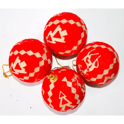 Misty Rose Red Balls 4 Pcs Christmas Decor 19AK37 Festive Set Toyzoona CR21.jpg Seasonal