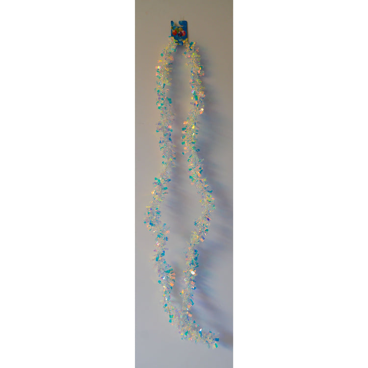 Light Slate Gray White Gold Garland Christmas Decor Elegant Holiday Accent Toyzoona CR97.jpg Seasonal