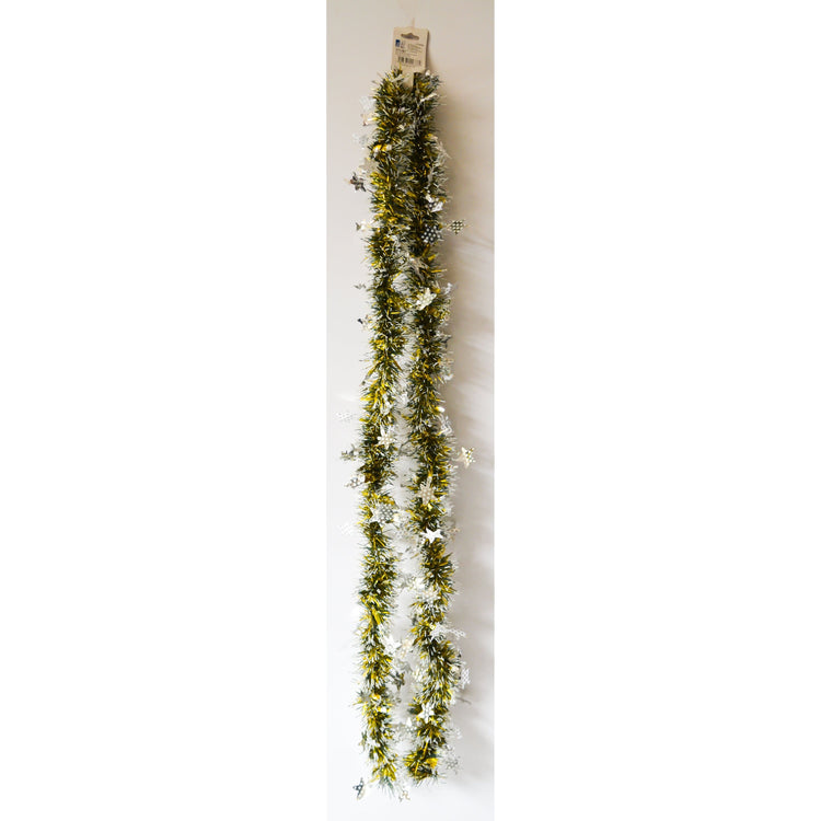Light Gray Green Gold Star Garland Christmas Decor for Homes Toyzoona CR99.jpg Seasonal