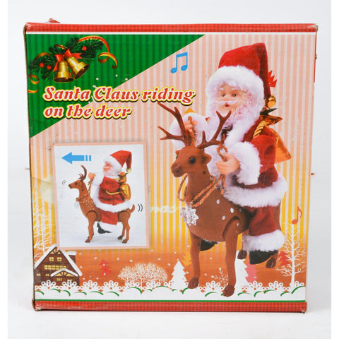 Antique White Santa on Reindeer Christmas Decor Toyzoona DSC_4697.jpg Seasonal