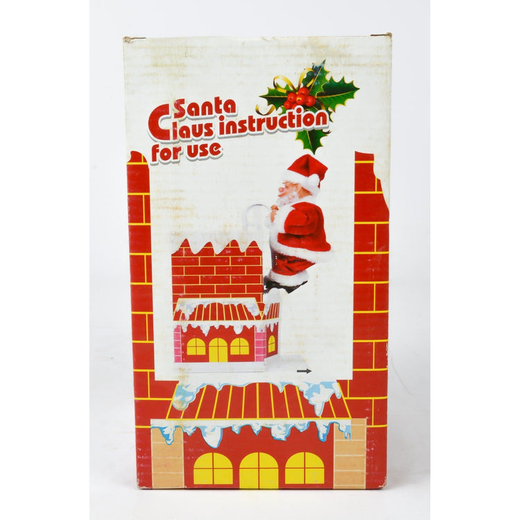Beige Santa Chimney Christmas Decor Festive Display Accent Toyzoona DSC_4717.jpg Seasonal