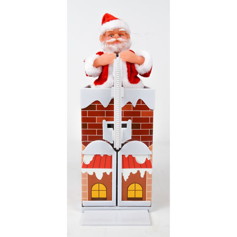 Light Gray Santa Chimney Christmas Decor Festive Display Accent Toyzoona DSC_4721.jpg Seasonal