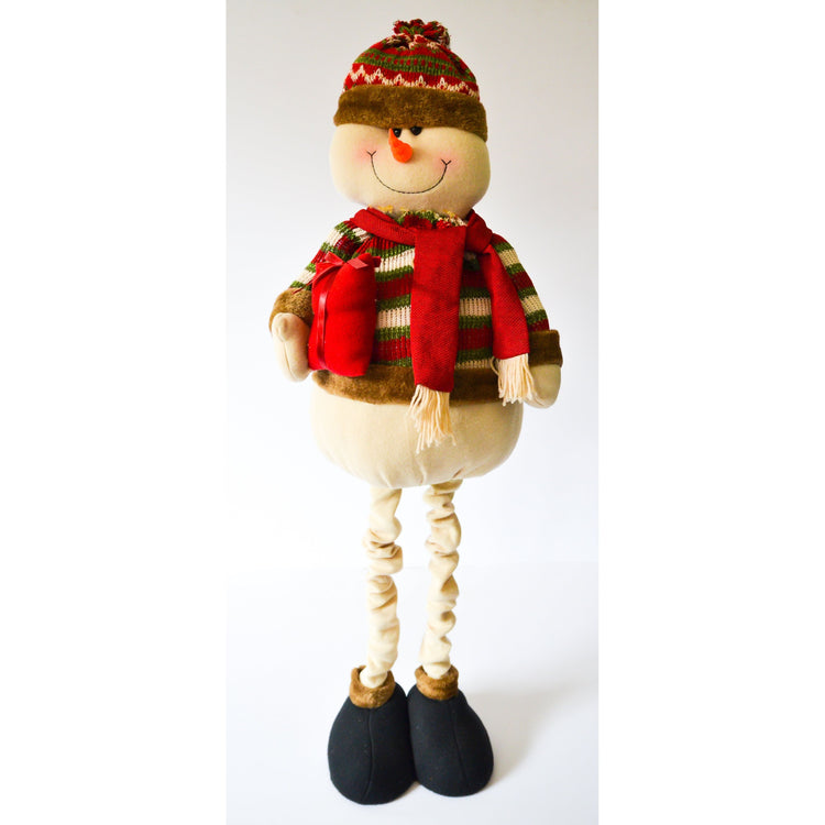Antique White Big Snowman and Present Christmas Decor Toyzoona DSC_4801.jpg Seasonal