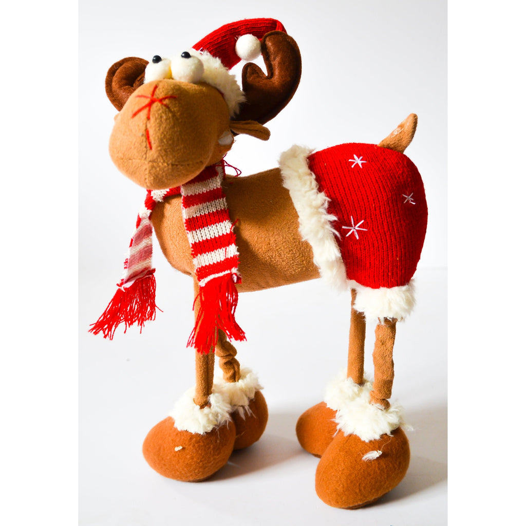 Beige Moose with Red Hat Christmas Decor Toyzoona DSC_4817.jpg Seasonal